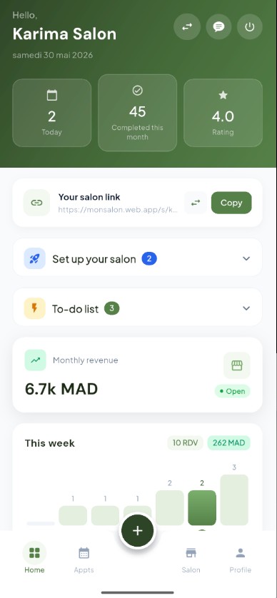 Mon Salon sur mobile