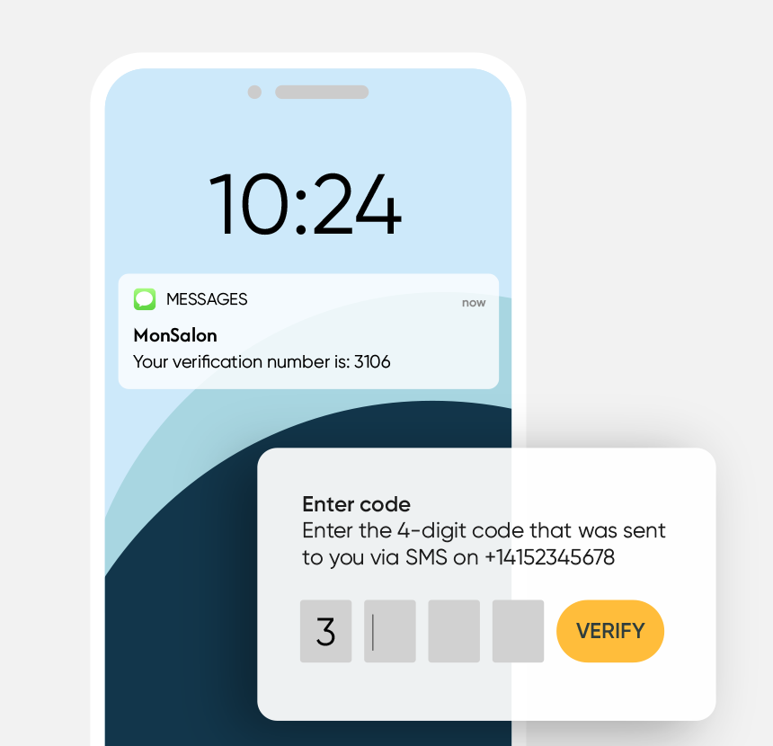 Vérification WhatsApp OTP Mon Salon — Sécurité réservations salon de beauté