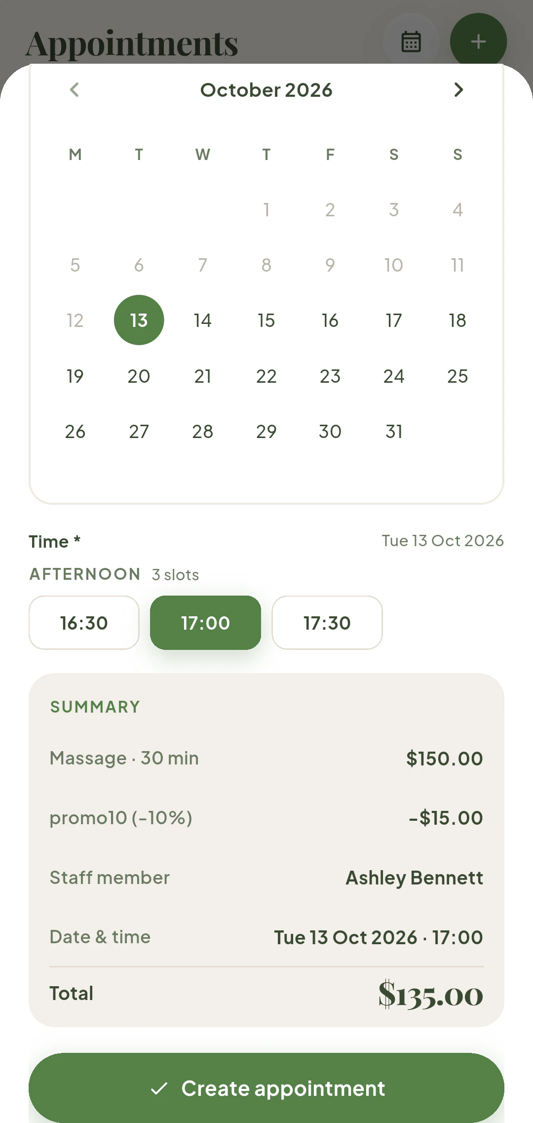 Ajouter un rendez-vous depuis l’agenda