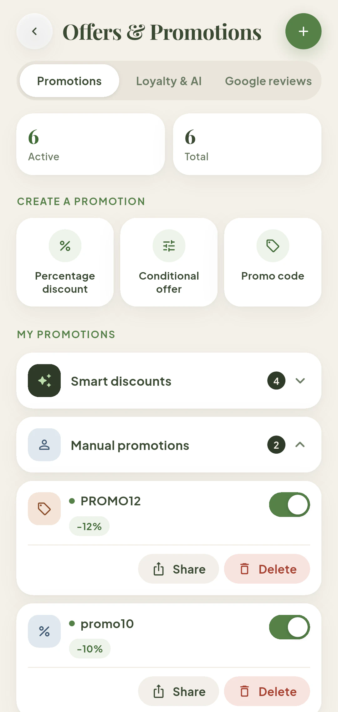 Créer un code promo